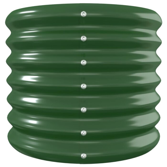 Lit surélevé de jardin Acier enduit de poudre 332x40x36 cm Vert – Image 2