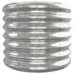 Lit surélevé de jardin Acier enduit de poudre Argenté – Image 2