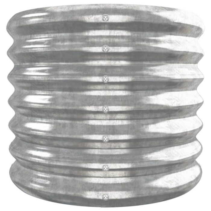 Lit surélevé de jardin Acier enduit de poudre Argenté – Image 2