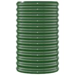 Lit surélevé de jardin Acier enduit de poudre 114x40x68 cm Vert – Image 2