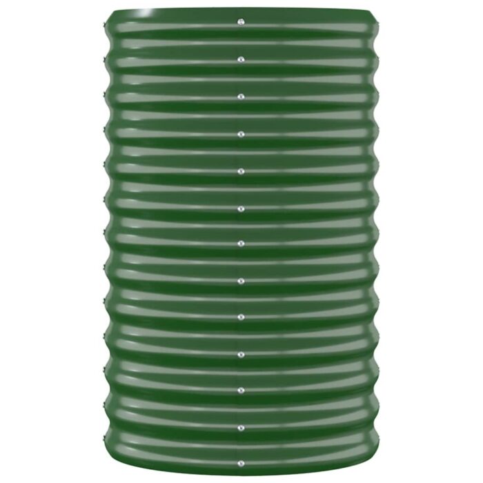 Lit surélevé de jardin Acier enduit de poudre 114x40x68 cm Vert – Image 2