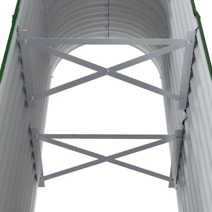 Lit surélevé de jardin Acier enduit de poudre 114x40x68 cm Vert – Image 3
