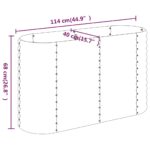 Lit surélevé de jardin Acier enduit de poudre 114x40x68 cm Vert – Image 4