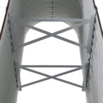 Lit surélevé de jardin Acier enduit de poudre marron – Image 3