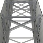 Lit surélevé de jardin Acier enduit de poudre 224x40x68 cm gris – Image 3