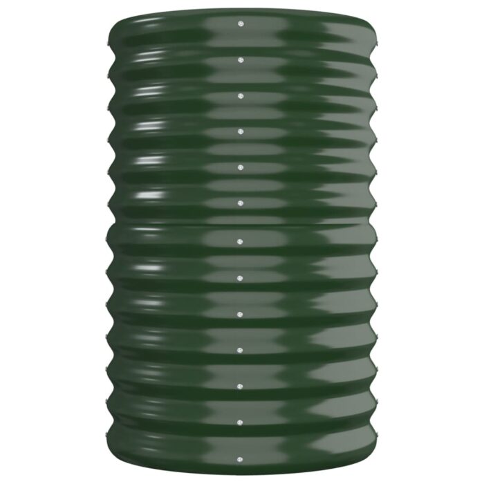 Lit surélevé de jardin Acier enduit de poudre 260x40x68 cm Vert – Image 2