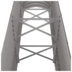 Lit surélevé de jardin Acier enduit de poudre 260x40x68 cm gris – Image 3