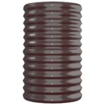 Lit surélevé de jardin Acier enduit de poudre marron – Image 2