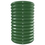 Lit surélevé de jardin Acier enduit de poudre 332x40x68 cm Vert – Image 2