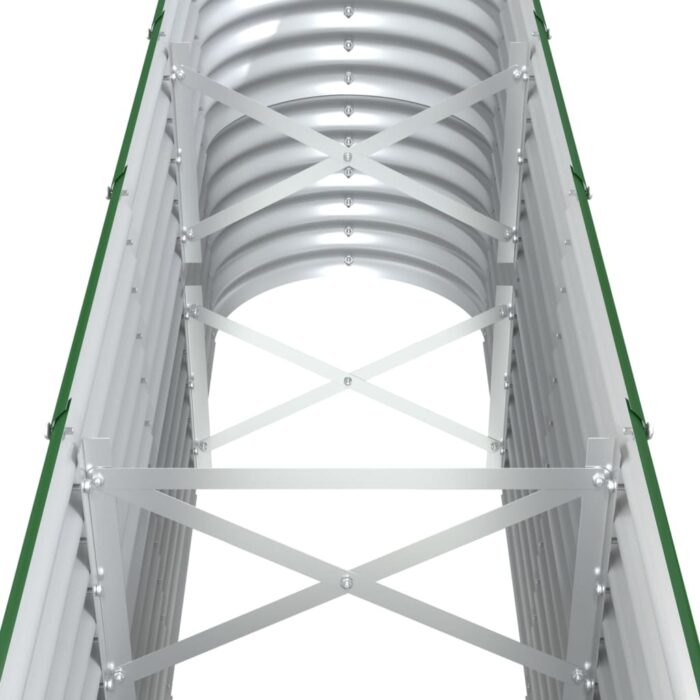 Lit surélevé de jardin Acier enduit de poudre 332x40x68 cm Vert – Image 3