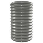 Lit surélevé de jardin Acier enduit de poudre 332x40x68 cm gris – Image 2