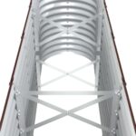 Lit surélevé de jardin Acier enduit de poudre marron – Image 3