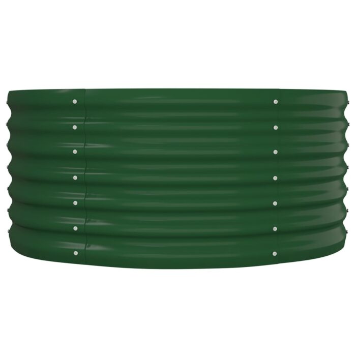 Lit surélevé de jardin Acier enduit de poudre 152x80x36 cm Vert – Image 2