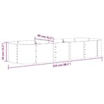 Lit surélevé de jardin Acier enduit de poudre 224x80x36 cm Vert – Image 4
