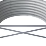 Lit surélevé de jardin Acier enduit de poudre 440x80x36 cm gris – Image 3