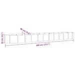 Lit surélevé de jardin Acier enduit de poudre 440x80x36 cm gris – Image 4