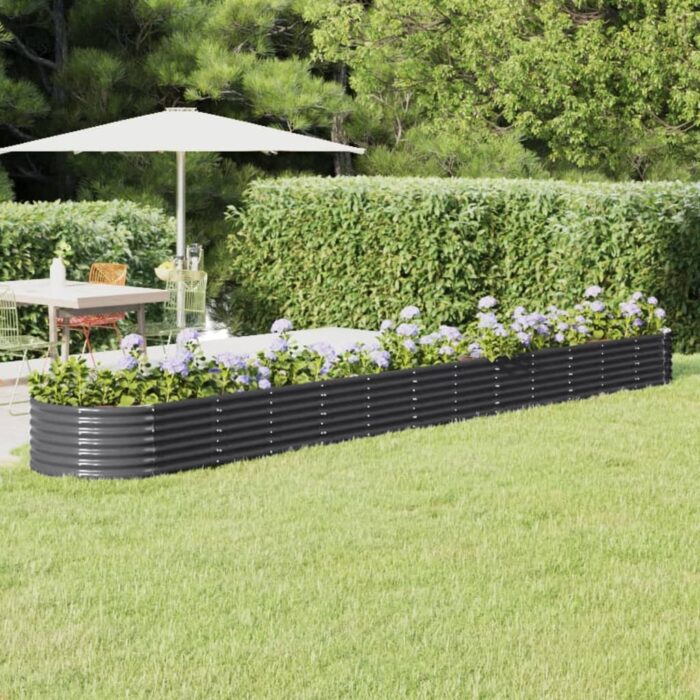 VXL8720286856444_m_en_hd_1.jpg Lit surélevé de jardin Acier enduit de poudre Anthracite – Image 1