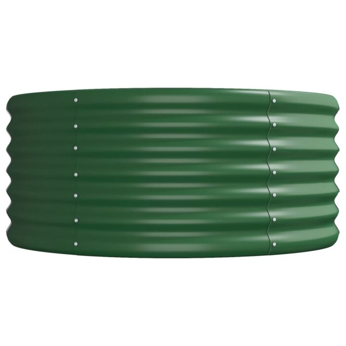 Lit surélevé de jardin Acier enduit de poudre 620x80x36 cm Vert – Image 2