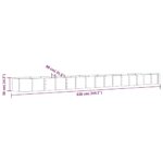 Lit surélevé de jardin Acier enduit de poudre 620x80x36 cm gris – Image 4