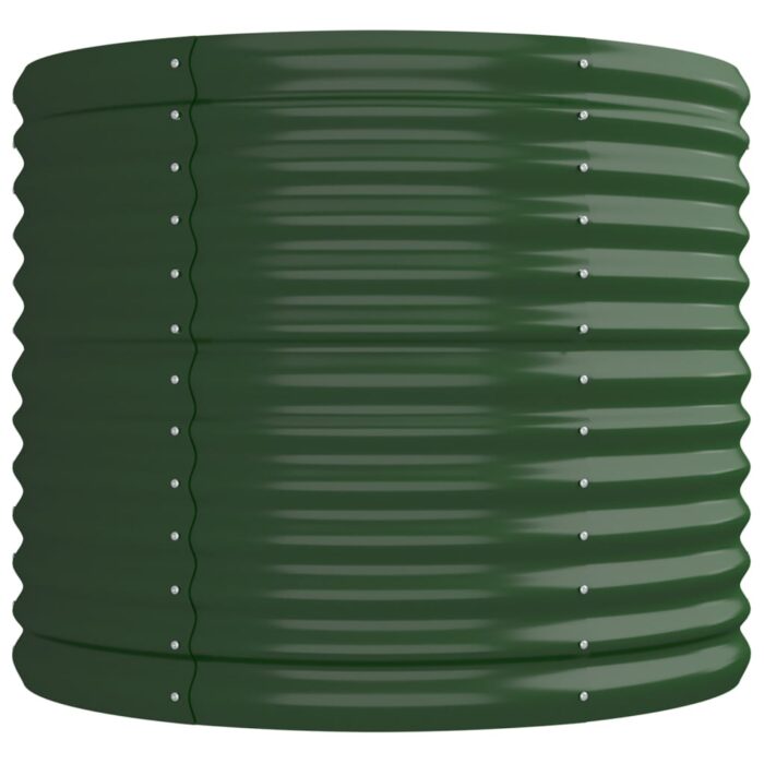 Lit surélevé de jardin Acier enduit de poudre 224x80x68 cm Vert – Image 2