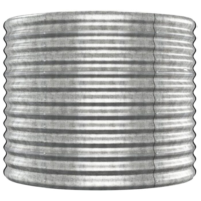 Lit surélevé de jardin Acier enduit de poudre Argenté – Image 2