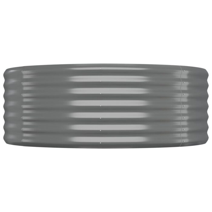 Lit surélevé de jardin Acier enduit de poudre 175x100x36cm gris – Image 2