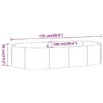 Lit surélevé de jardin Acier enduit de poudre 175x100x36cm gris – Image 4