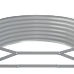 Lit surélevé de jardin Acier enduit de poudre 249x100x36cm gris – Image 3