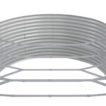 Lit surélevé de jardin Acier enduit de poudre Argenté – Image 3