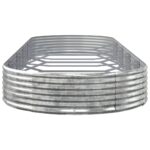 Lit surélevé de jardin Acier enduit de poudre Argenté – Image 2
