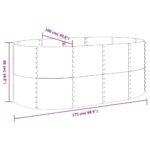 Lit surélevé de jardin Acier enduit de poudre 175x100x68cm Vert – Image 4