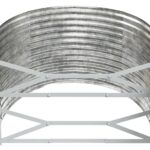 Lit surélevé de jardin Acier enduit de poudre Argenté – Image 3