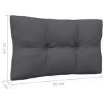 Canapé 2 places de jardin avec coussins anthracite Bois de pin – Image 6