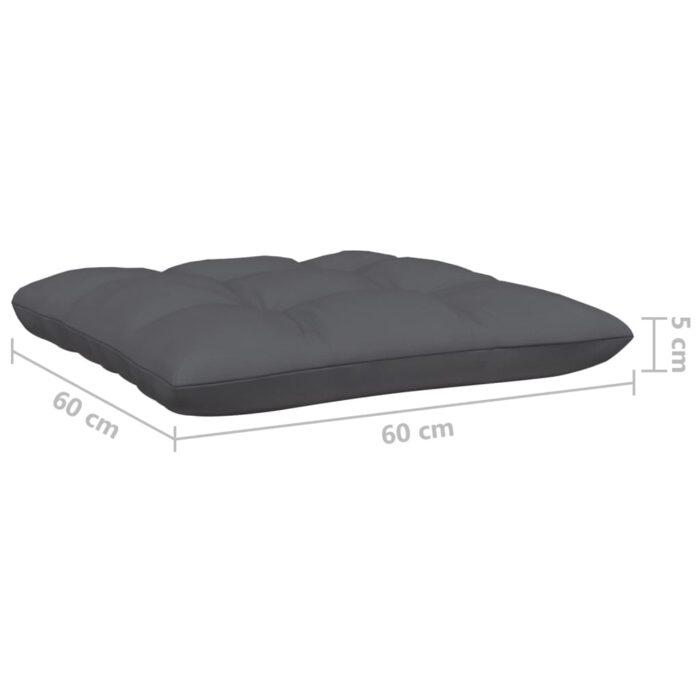 Canapé 2 places de jardin avec coussins anthracite Bois de pin – Image 6