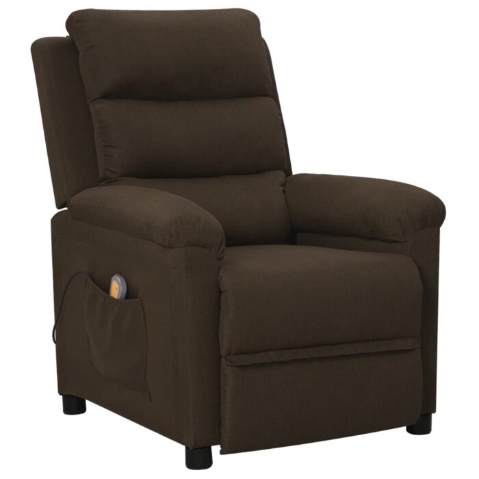 Fauteuil de massage Marron foncé Tissu – Image 1