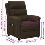 Fauteuil de massage Marron foncé Tissu – Image 10