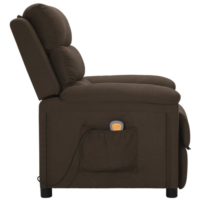Fauteuil de massage Marron foncé Tissu – Image 2