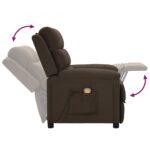 Fauteuil de massage Marron foncé Tissu – Image 4