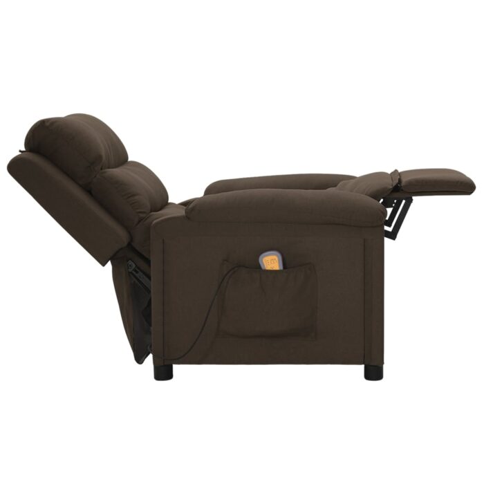 Fauteuil de massage Marron foncé Tissu – Image 5