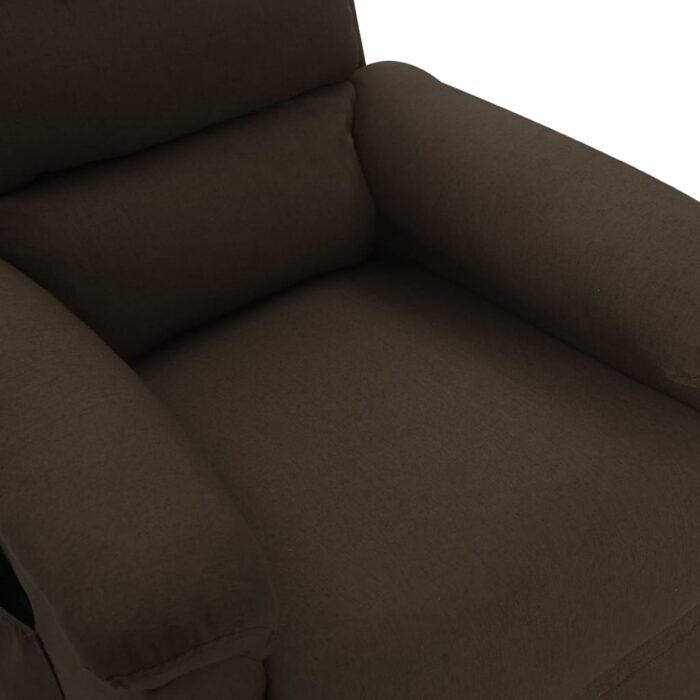 Fauteuil de massage Marron foncé Tissu – Image 8