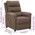 Fauteuil de massage Taupe Tissu – Image 10