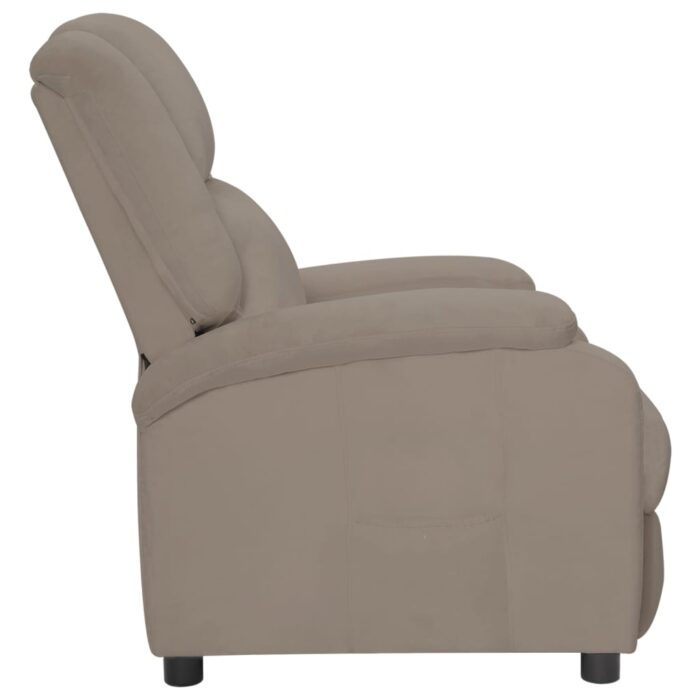 Fauteuil inclinable gris clair velours – Image 2