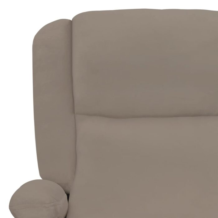 Fauteuil inclinable gris clair velours – Image 7