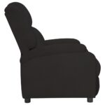 Fauteuil inclinable noir velours – Image 2