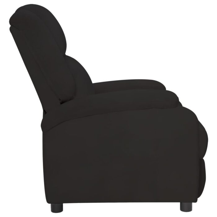 Fauteuil inclinable noir velours – Image 2