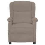 Fauteuil de massage gris clair velours – Image 2