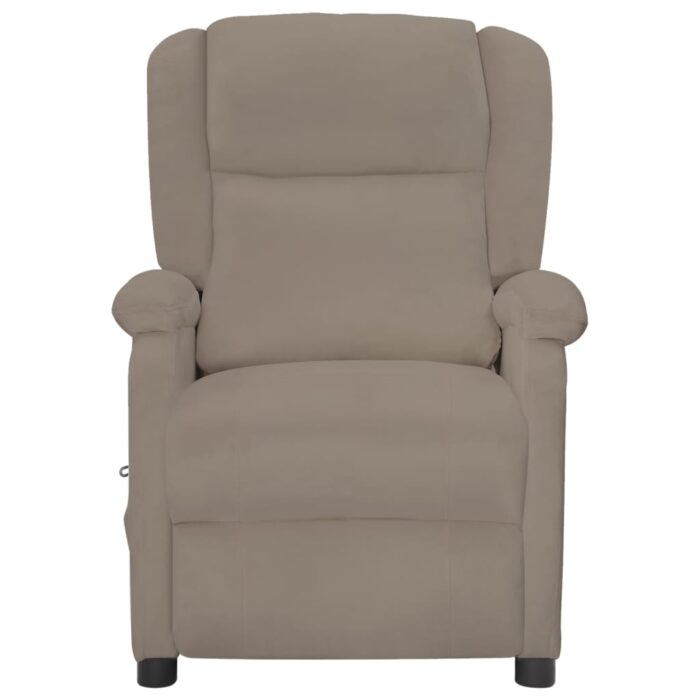 Fauteuil de massage gris clair velours – Image 2