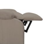 Fauteuil de massage gris clair velours – Image 9