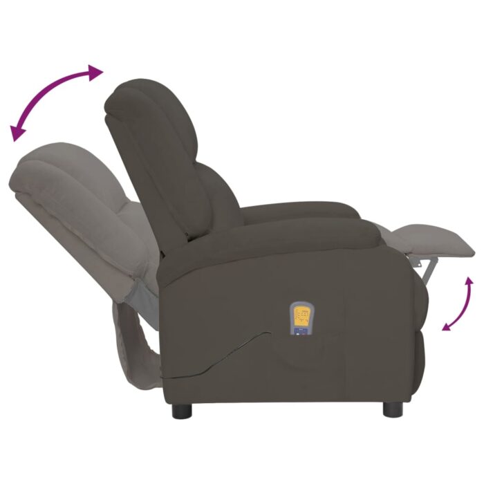 Fauteuil de massage Gris foncé velours – Image 7