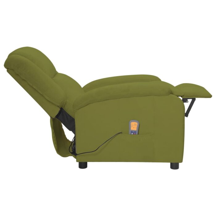 Fauteuil de massage Vert clair velours – Image 5